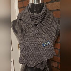 Polo Ralph Lauren Preppy Academia Scarf Classic Ribbed Knit